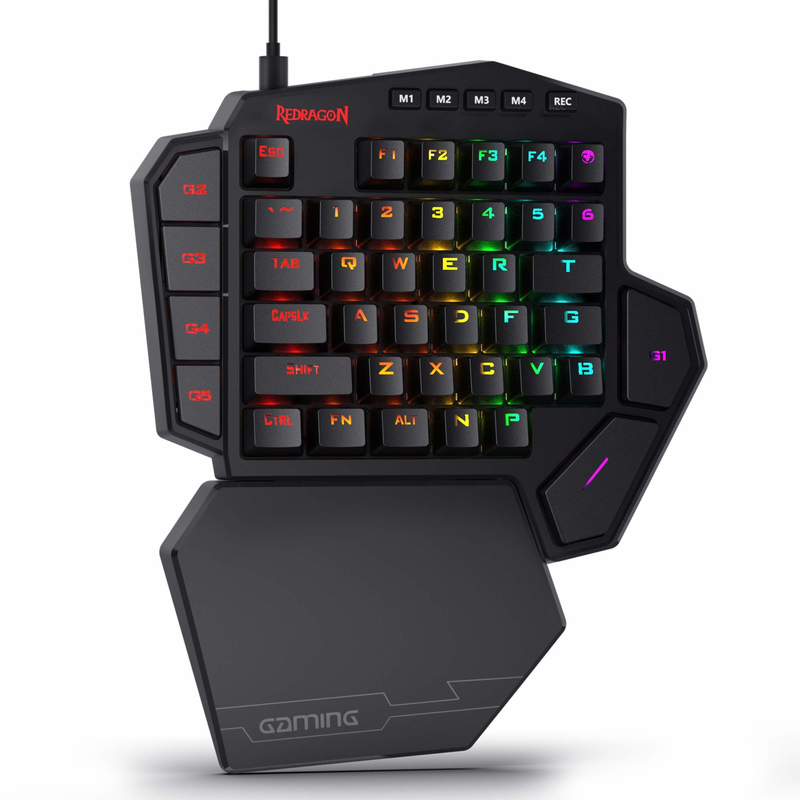 Gaming Keyboard 1 Hand - Redragon K585 DITI Tek Elle RGB