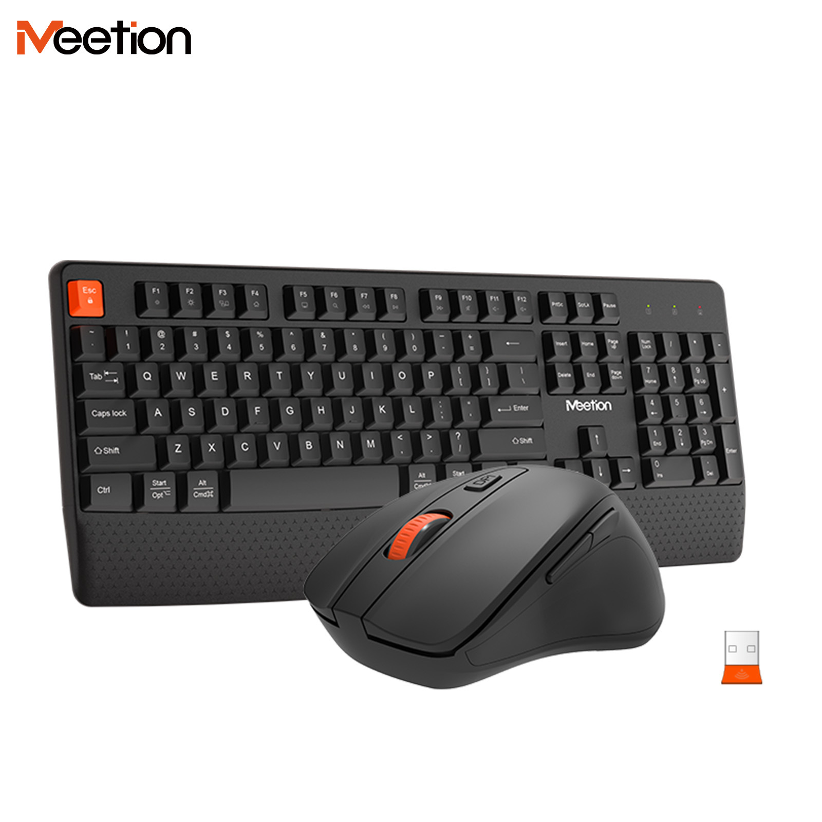 Gaming Keyboard No Noise - 2.4G Kablosuz Klavye Mouse Seti 1600DPI