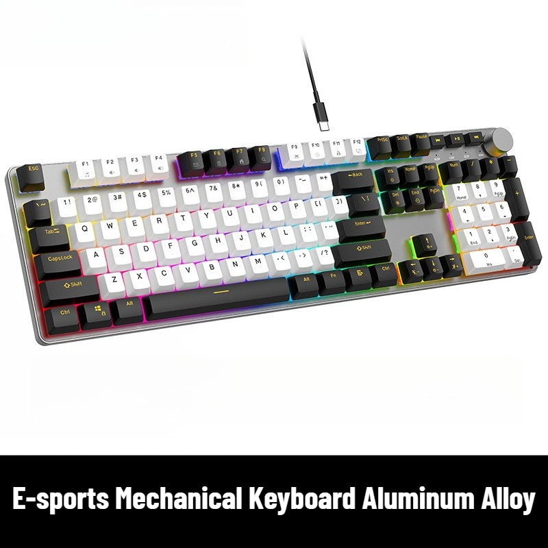 Gaming Keyboard No Noise - E-spor Mekanik Klavye Alüminyum Alaşımlı Düşük