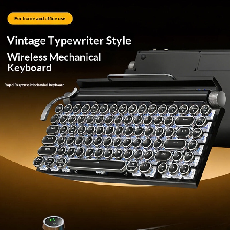 Gaming Keyboard Not Typing - Kablosuz Mekanik Klavye, Retro Daktilo Tarzı