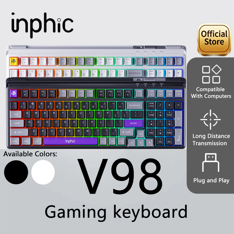 Gaming Keyboard No Noise - INPHIC V98 TYPE-C Kablolu Oyun Klavyesi