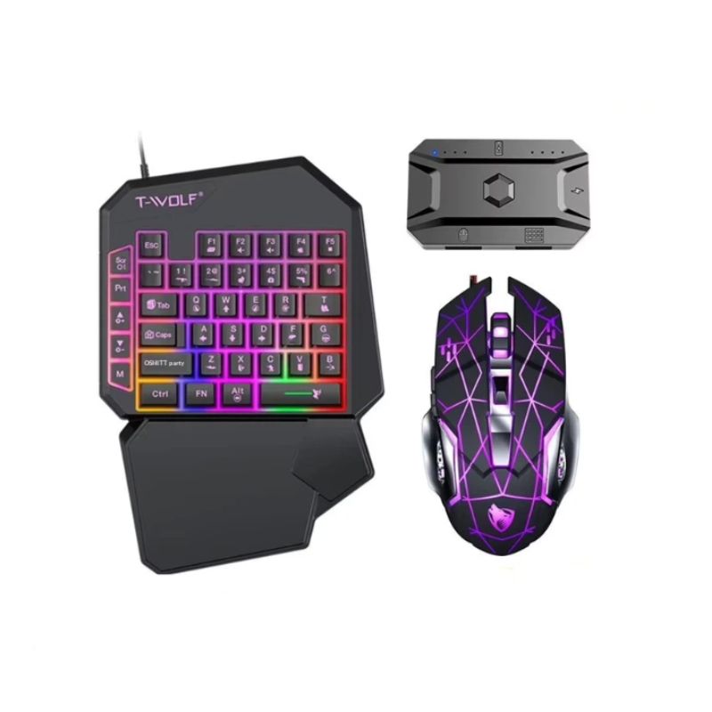Gaming Keyboard 1 Hand - T-Wolf Tf950 5'i 1 Arada Tek