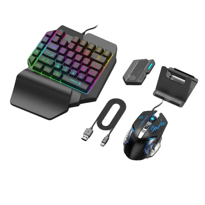 Gaming Keyboard 1 Hand - Oyun Klavyesi ve Mouse Seti 4'ü