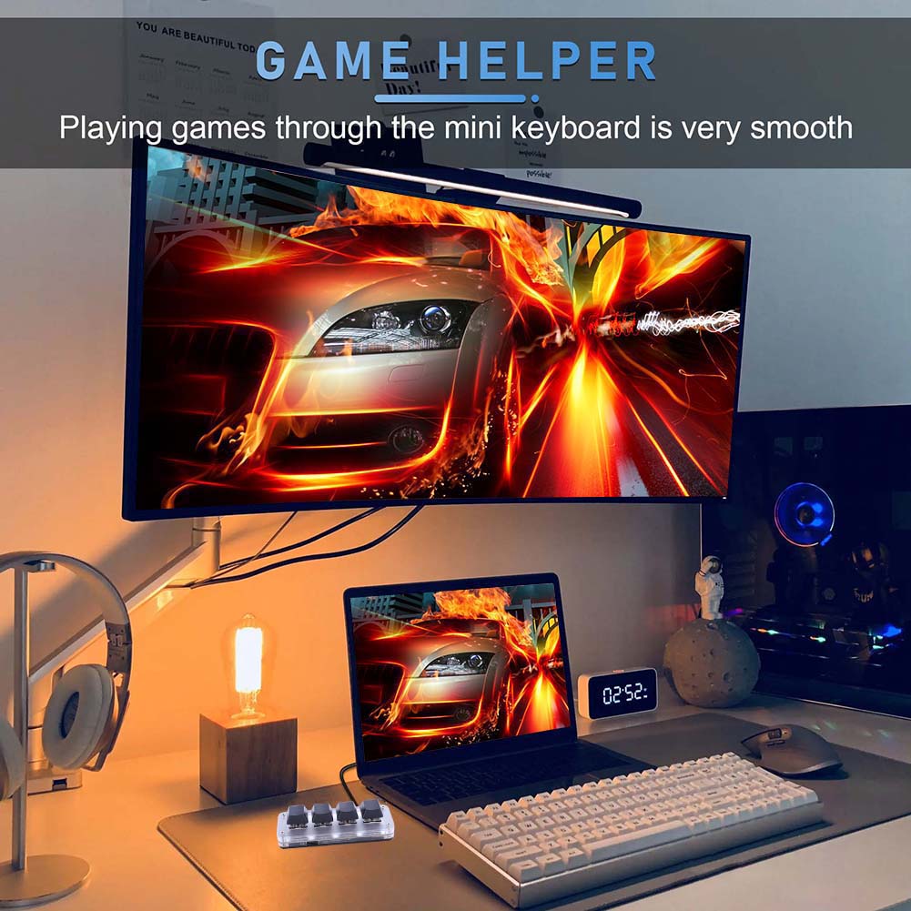 Gaming Keyboard 1 Hand - 3 Tuşlu 1 Düğmeli/4 Tuşlu Photoshop