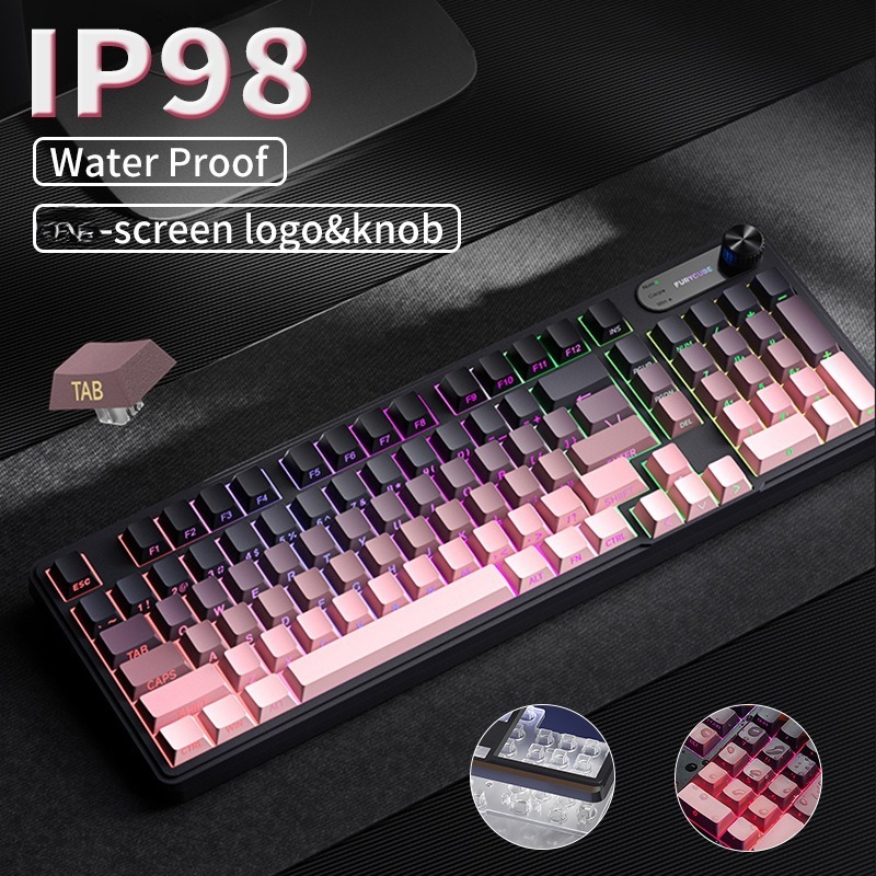 Gaming Keyboard Ip98 - RGB IP98 teclado düşük profilli oyun