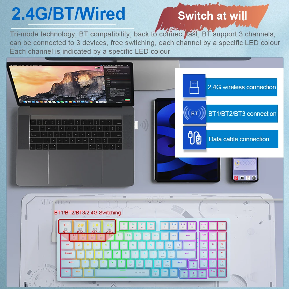 E-YOOSO Z94 RGB Mekanik Oyun K - Gaming Keyboard E Yooso incelemesi ve fiyatı