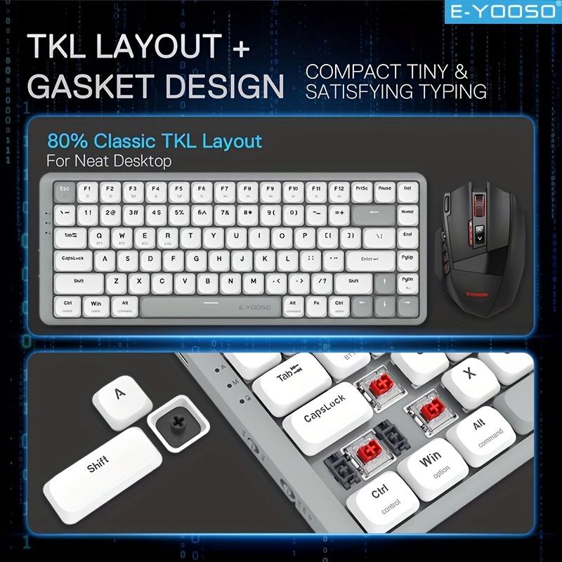E-YOOSO Üç Modlu 2.4G Kablosuz - Gaming Keyboard E Yooso incelemesi ve fiyatı