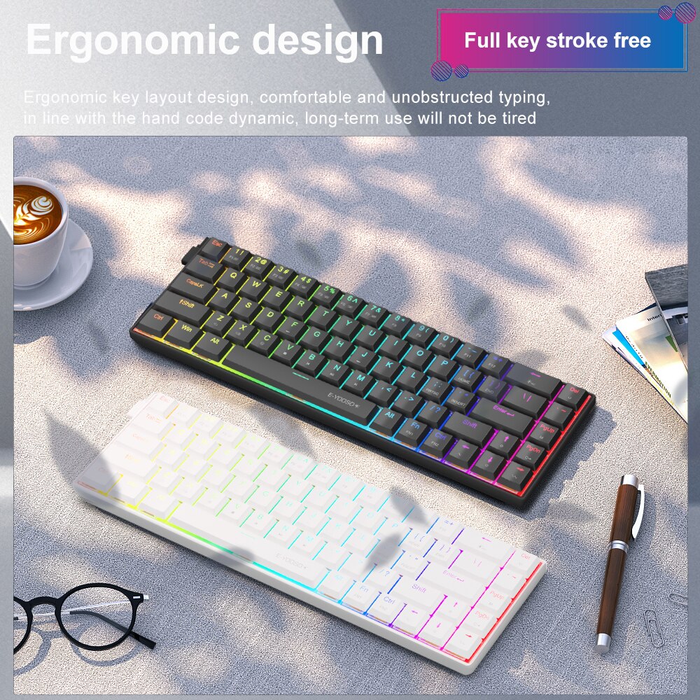E-YOOSO A68 RGB Mini Ince USB  - Gaming Keyboard Bundle incelemesi ve fiyatı