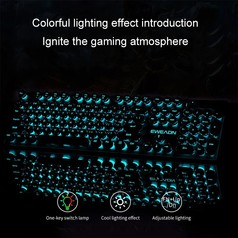 Retro Punk Mekanik Hissiyatlı  - Gaming Keyboard Wireless incelemesi ve fiyatı