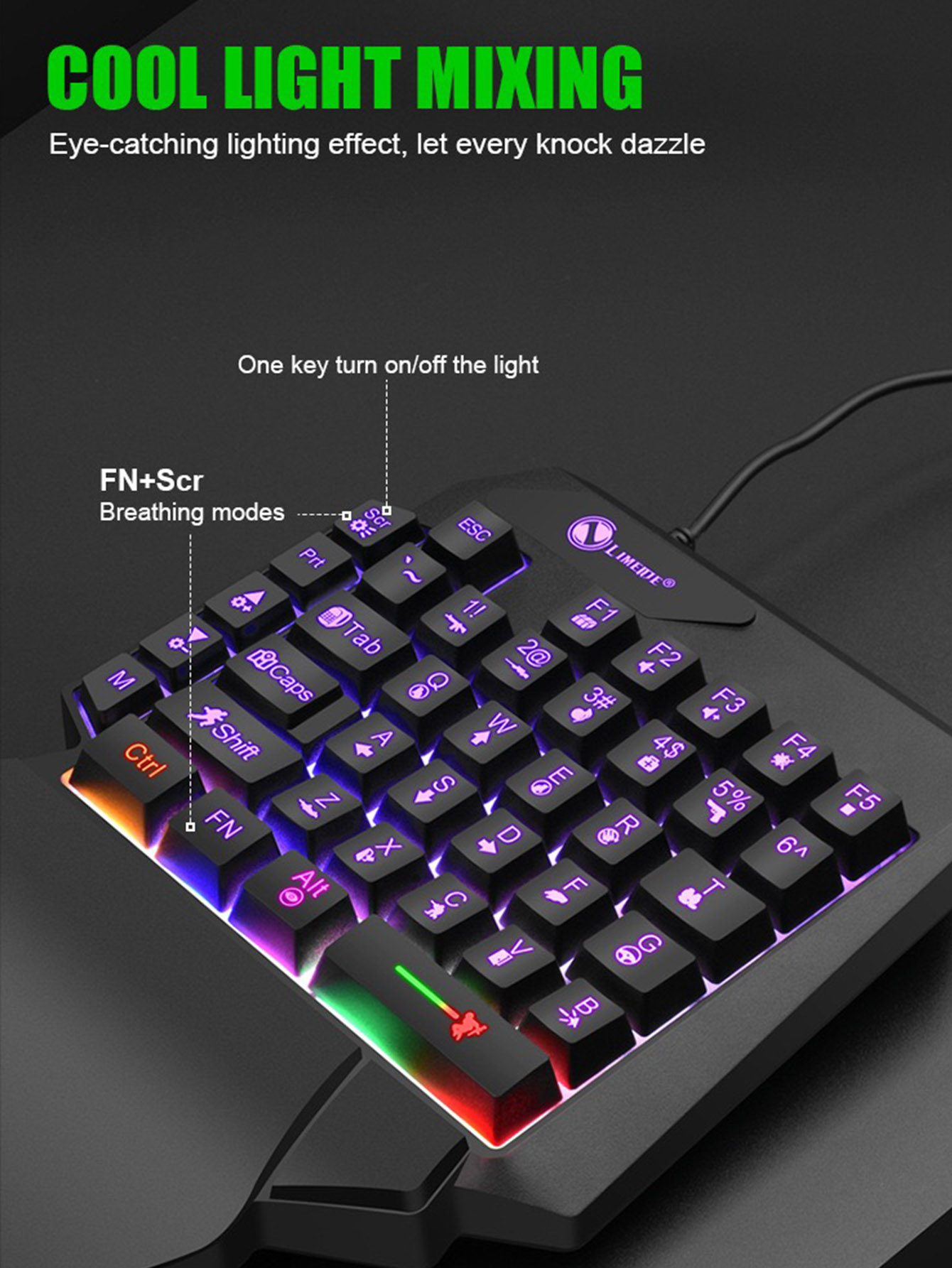 Mekanik Tek El Kullanımlı Hafi - Gaming Keyboard 1 Hand incelemesi ve fiyatı
