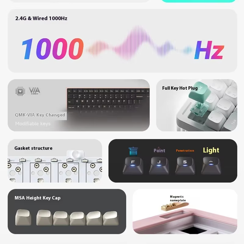 Kablosuz Mekanik Klavye 3 modl - Gaming Keyboard No Noise incelemesi ve fiyatı
