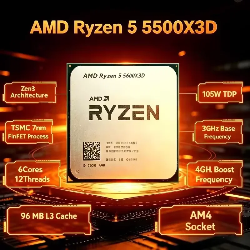AMD Ryzen 5 5500X3D R5 5500X3D - Amd Cpu Ryzen 5 incelemesi ve fiyatı