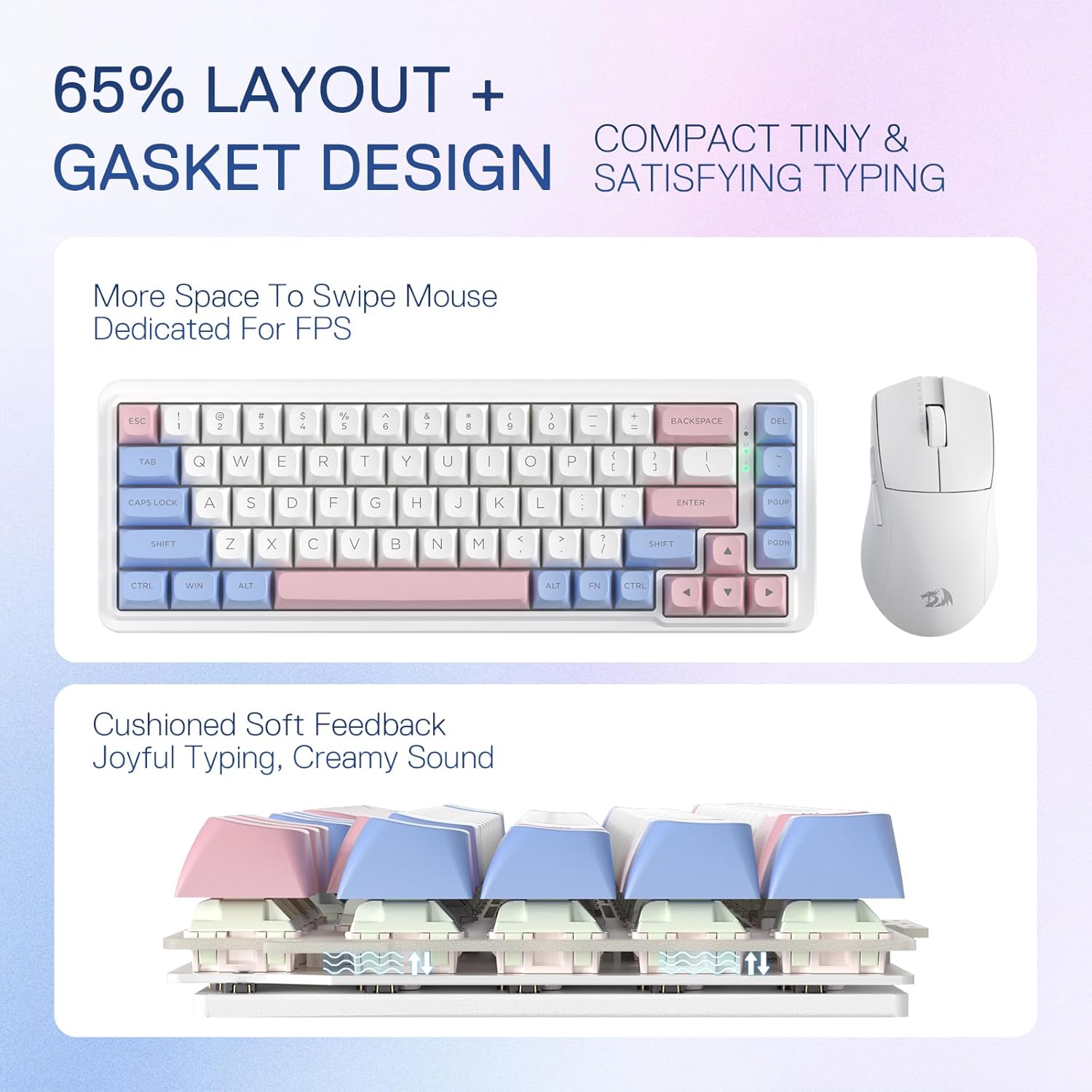 Redragon K709 PRO 65% kablosuz - Gaming Keyboard No Noise incelemesi ve fiyatı