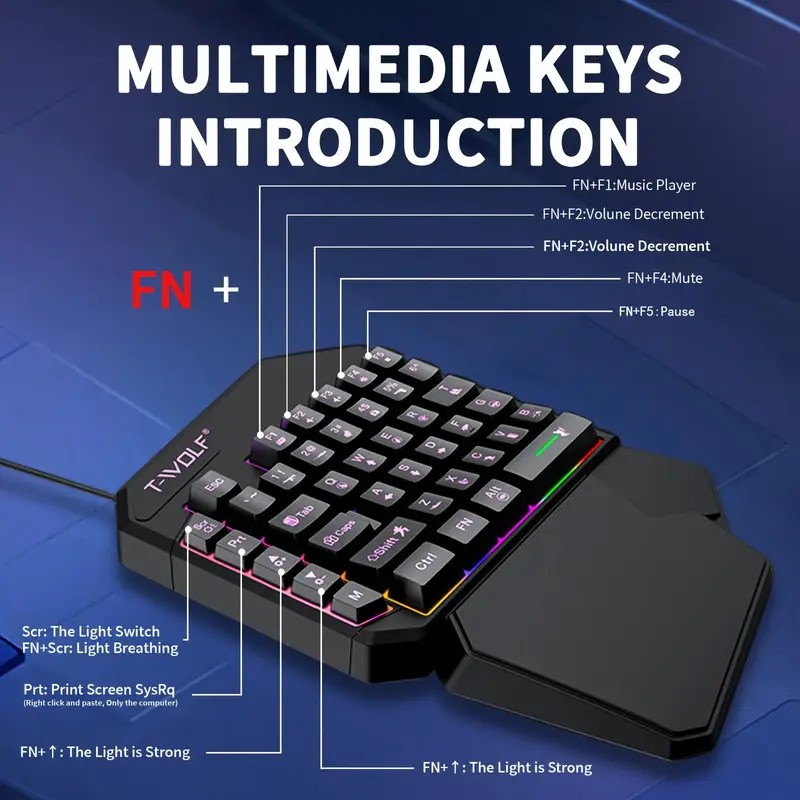 FocusOnPC TF900 2'si 1 Arada M - Gaming Keyboard 1 Hand incelemesi ve fiyatı