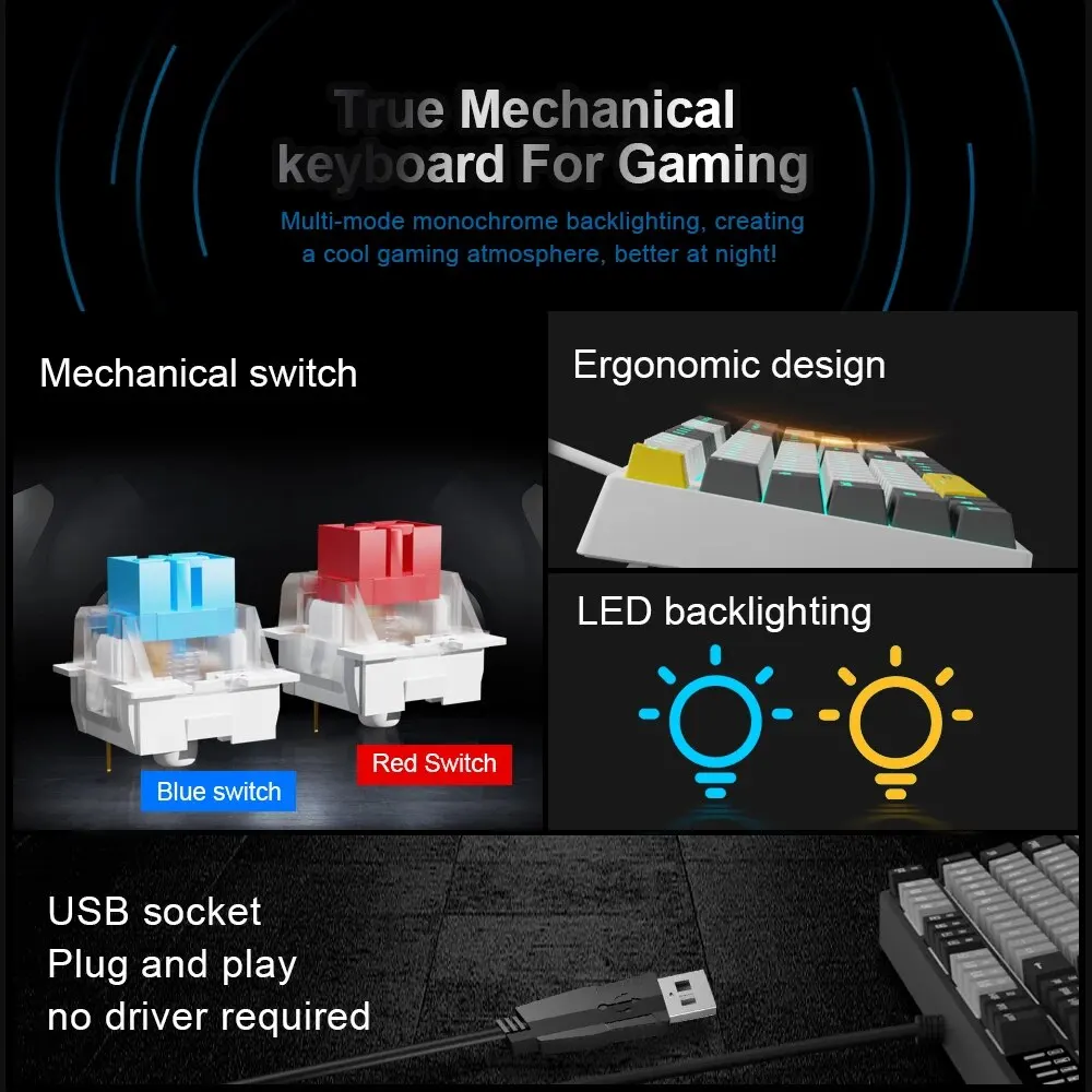 E-YOOSO Z14 USB Mekanik Oyun K - Gaming Keyboard E Yooso incelemesi ve fiyatı
