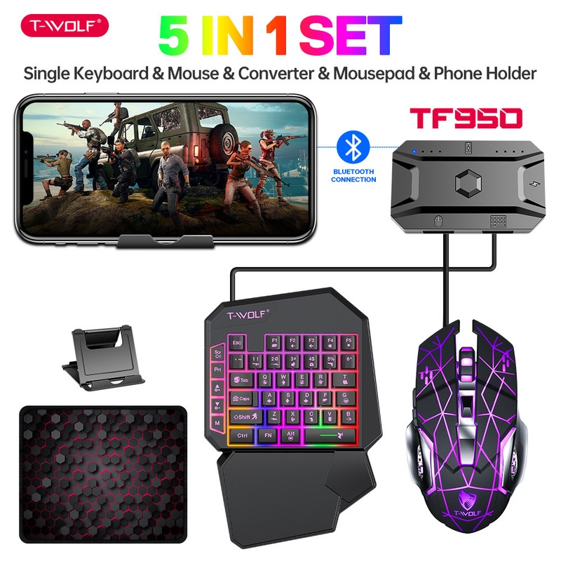T-Wolf Tf950 5'i 1 Arada Tek E - Gaming Keyboard 1 Hand incelemesi ve fiyatı