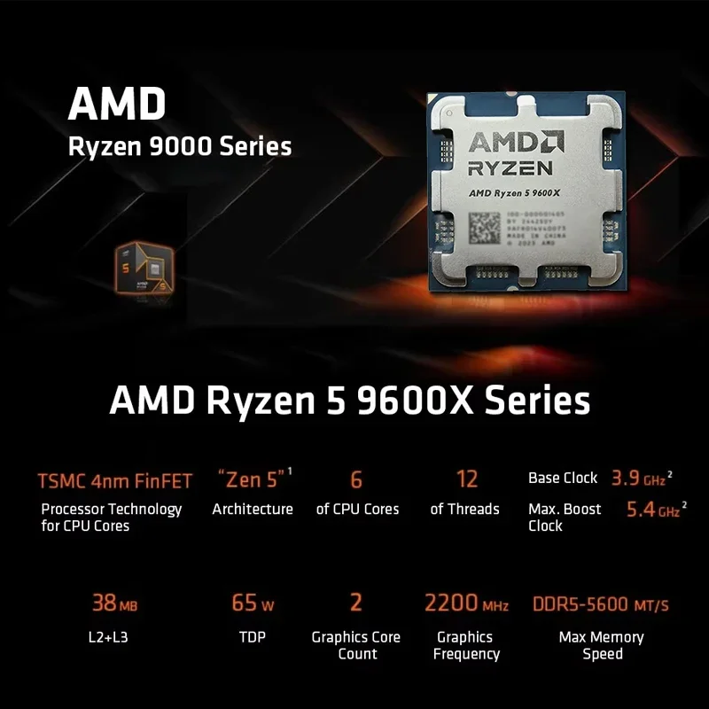 AMD Ryzen 5 9600X %100 AMD R5  - Amd Cpu Ryzen 5 incelemesi ve fiyatı