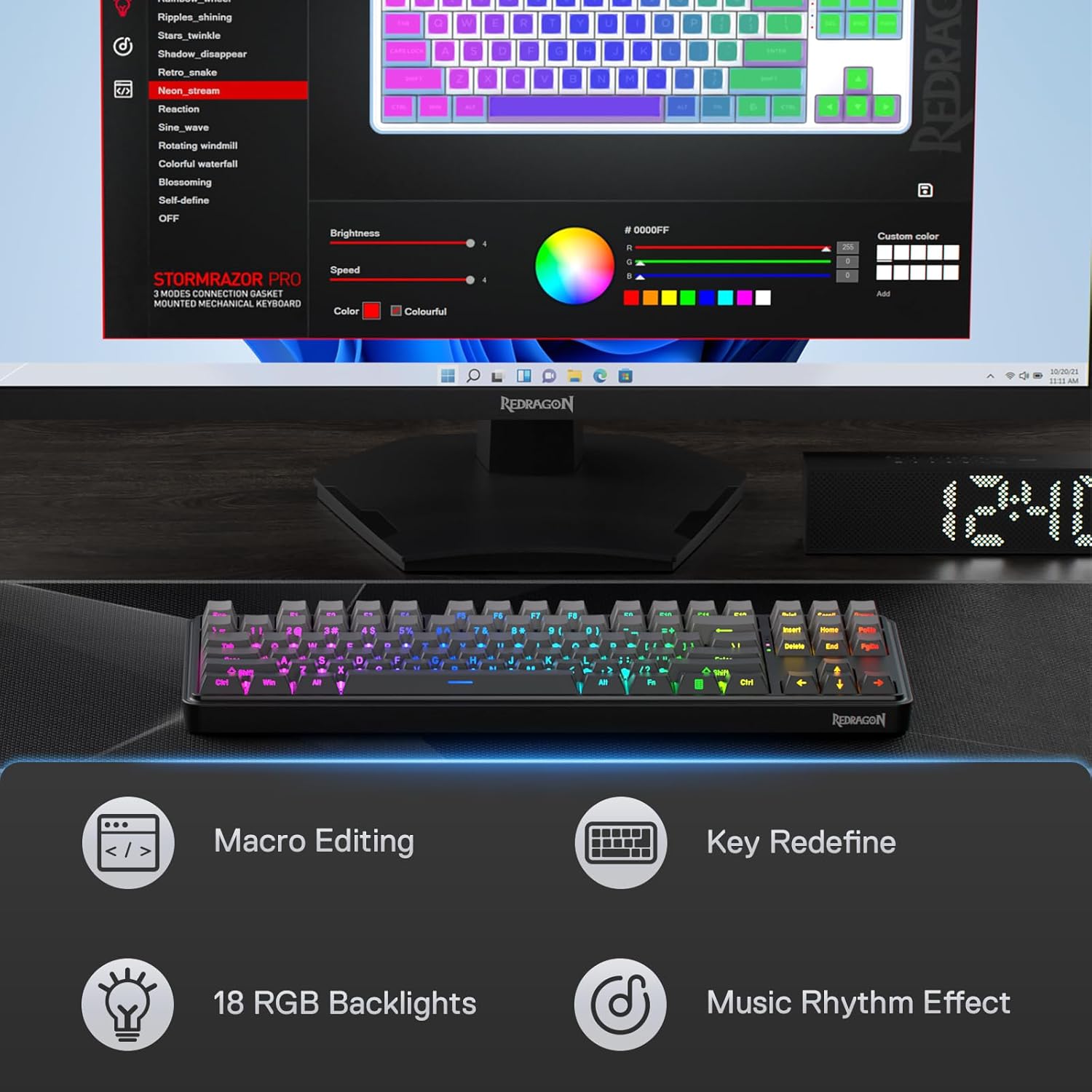 Redragon K707 PRO GB 80% Conta - Gaming Keyboard No Noise incelemesi ve fiyatı
