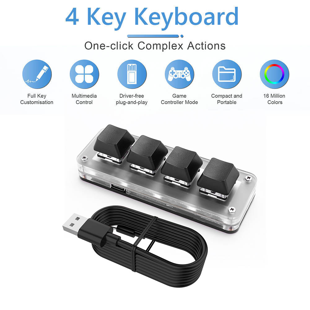 3 Tuşlu 1 Düğmeli/4 Tuşlu Prog - Gaming Keyboard 1 Hand incelemesi ve fiyatı
